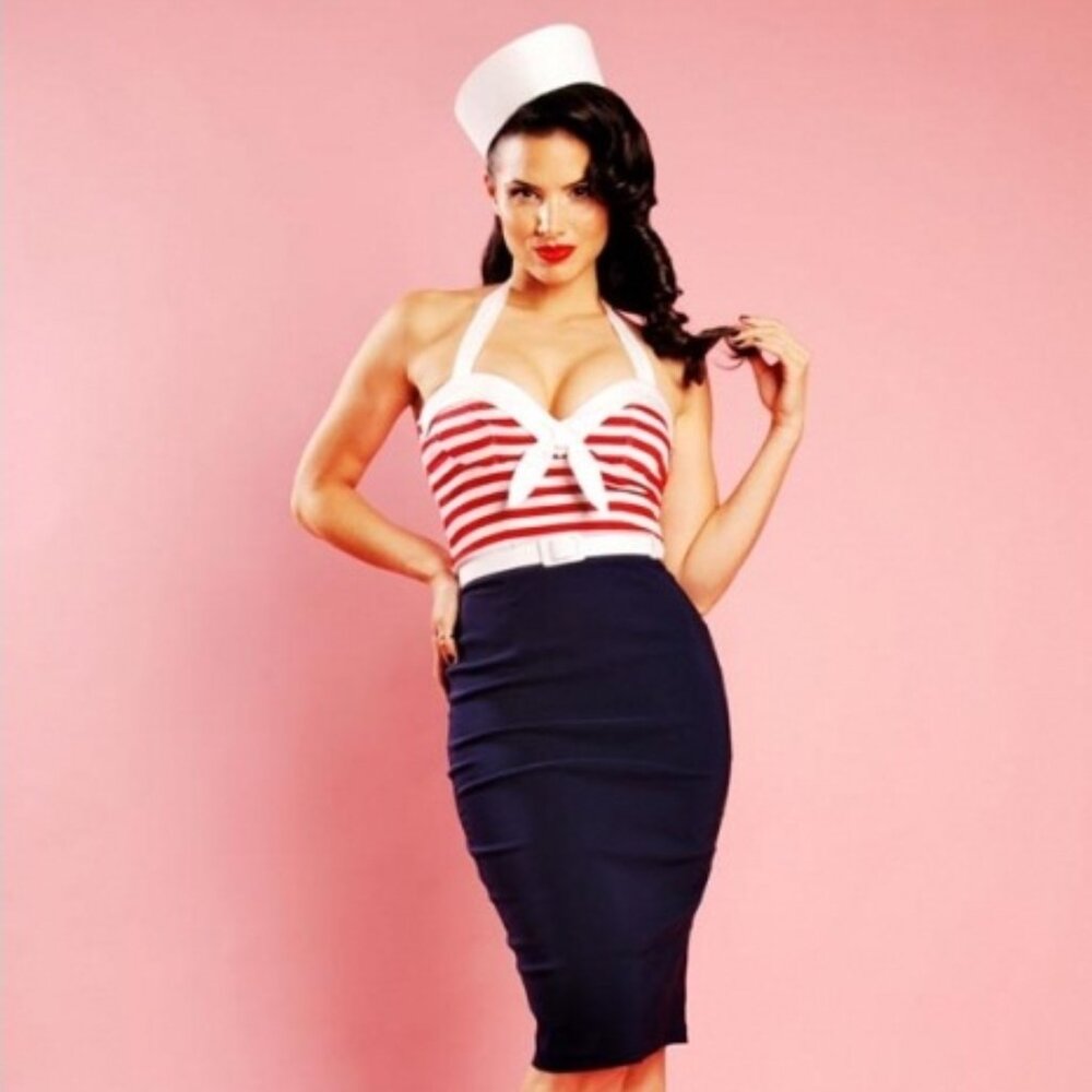 ISO Pinup Girl Clothing Hello Sailor Dress in 3X!